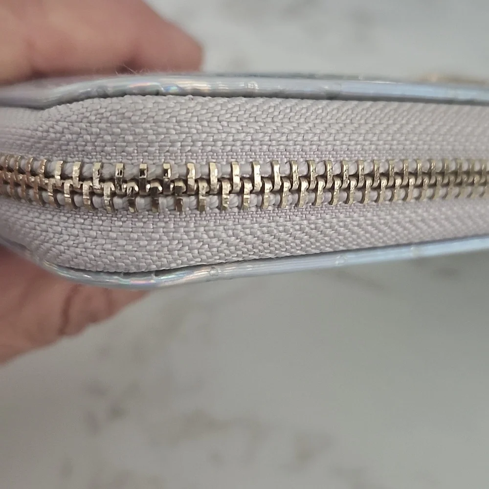 Bebe Irridescent Zip Around Wallet - Picture 12 of 13